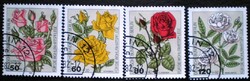 BB680-3p / Németország - Berlin 1982 Rózsák bélyegsor pecsételt