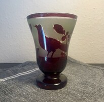 Biedermeier rubin pohár!