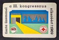 Tiszta üzemmel a III.kongresszus sikeréért!! Magyar Vöröskereszt kártyanaptár 1969