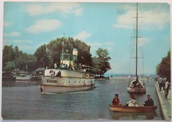 Képeslap, Balaton 1963, Ifjugárda hajó (K103)