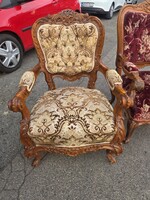 Carved Baroque Armchair
