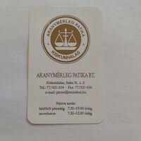 ARANYMÉRLEG PATIKA BT. Kiskunhalas - kártyanaptár 2006