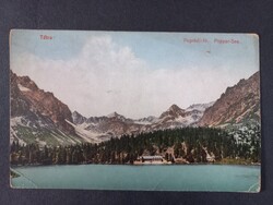 Antik képeslap Tátra, Poprádi-tó és hegyvidéki panoráma, 1913