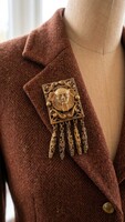 Ritka, egyiptomi stílusú (Egyptian Revival) vintage / antik bross
