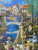 Drávai T.: Mediterrán piknik - festménye 1983