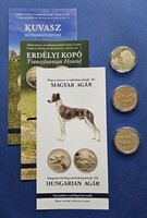 "Magyar pásztor- és vadászkutyafajták" színesfém emlékérme sorozat 3 eleme! Licit!