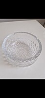 Hibátlan retro ólomkristály üveg hamutartó 11cm átmérőjű, 5,5cm magas