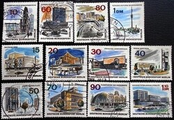 BB242-9p / Németország - Berlin 1964 Épületek bélyegsor pecsételt