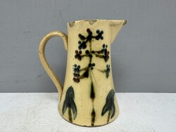 Antique Folk Clay Pitcher