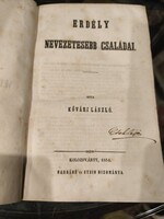 Kővári László Erdély nevezetesebb családai 1854-ben Kolozsvárott, 1854-es kiadás, szép állapot