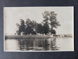 Antik  képeslap  Svájc, tóparti tájkép nádas parttal, 1929