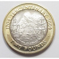 Gibraltár,2 pounds 2004 - A brit megszállás 300. évfordulója EF+ ötvözet