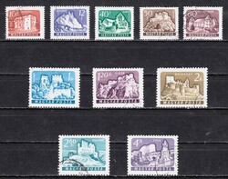 1961 Várak (II) Teljes Pecsételt Bélyegsor