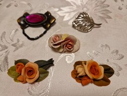 Set of 5 Brooches/Pins, Together
