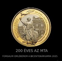 UNC - 200 FORINT - GYÖNYÖRŰ EMLÉKÉREM ....200 éves az MTA (Olvass!)