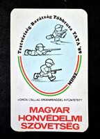MHSZ kártyanaptár 1989