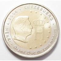 Luxemburg,2 euro 2004 - I. Henrik - A monogramok luxemburgi érméken való használata aUNC+ ötvözet