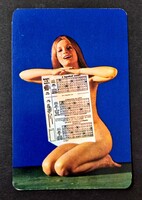 TOTÓ-LOTTÓ női akt erotikus kártyanaptár 1973