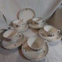 Retro Kispesti Hollóházi ceramic tea / coffee set – 5 person set