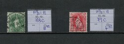 CH 8 - Svájc bélyeg tétel - Álló Helvetia Mi. 78C és 79C - Ritkább fogazat!