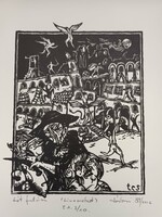 Ef Zámbó István (született 1950-ben) - Lót futása - Linómetszet