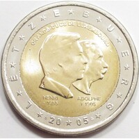 Luxemburg,2 euro 2005 - I. Henrik - Henrik és Adolf uralkodói évfordulók aUNC+ ötvözet