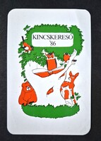 Kincskereső irodalmi folyóirat gyerekeknek kártyanaptár 1986