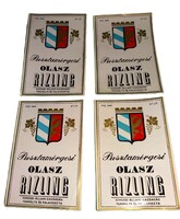 Retro PUSZTAMÉRGESI OLASZRIZLING boros ital cimke DARABRA a képek szerint