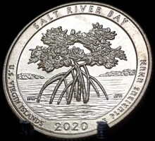 Amerikai Egyesült Államok ¼ Dollár, 2020 Salt River Bay Nemzeti Történelmi Park "S"  01F3