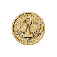 USA,1 dollar 2019 D - Amerikai innováció - New Jersey - Izzó feltalálása aUNC+ ötvözet