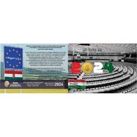 Magyarország,20 éves az uniós 50 forintos - Magyarország forgalmi pénzei 2024 - Aranyozott változat