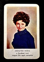 MOKÉP színész Medgyesi Mária kártyanaptár 1973