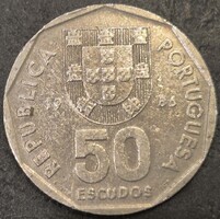 Portugália 50 Escudo, 1986.