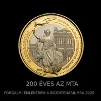 NEMRÉG JELENT MEG! UNC 200 FORINT - GYÖNYÖRŰ EMLÉKÉREM ....200 éves az MTA (Olvass!)