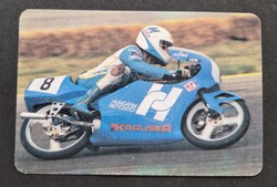 Hungária Biztosító gyorsasági motor verseny sport kártyanaptár 1989