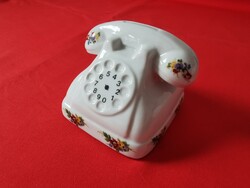 Vintage miniatűr porcelán telefon persely