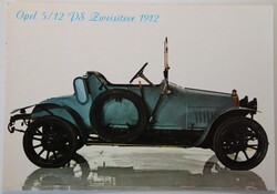 Képeslap, 1912-es Opel 5/12 PS Zweisitzer, Krüger  (K3)