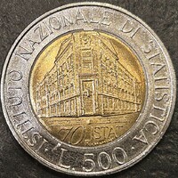 Olaszország 500 Líra, 1996., 70 éves a Nemzeti Statisztikai Intézet