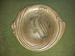 Art deco bronz vagy réz hamuzó (szecessziós)