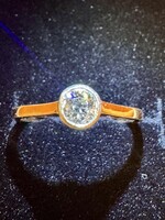 0,50 Ct Briliáns Arany 14 k. Gyűrű