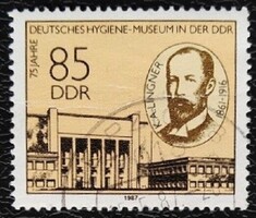 ND3089p / NDK 1987 Német Higiéniai Múzeum bélyeg pecsételt