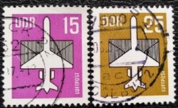 ND3128-9p / NDK 1987 Légiposta bélyegsor pecsételt