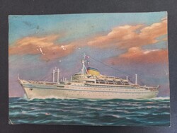 Régi képeslap Lloyd Triestino Trieste M/V Victoria /251105/ Gőzhajó 1959