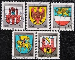ND2934-8p / NDK 1985 Városcímerek bélyegsor pecsételt