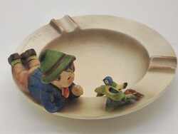 Ritka vintage Goebel Hummel hamutartó Junge mit Vogel (Hum 166)