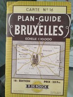 Brussels map - around 1960 - plan - guide bruxelles