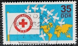 ND3088p / NDK 1987 Német Vöröskereszt kongresszus bélyeg pecsételt