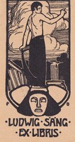 Paul ﻿Bürck (1878-1947): Szecessziós ex libris.