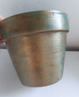 Antiqued Handmade Flower Pot, Ceramic Plant Container