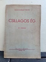 Marconnay Tibor: Csillagos ég - Új versek (1942, ritka eredeti szerzői magánkiadás)